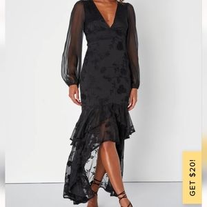 LULUS Formal black mermaid style dress